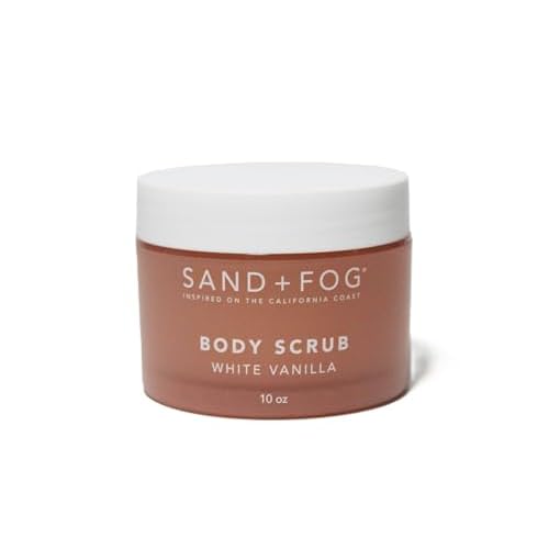 SAND  FOG White Vanilla Body Scrub, California Coast Inspired, 10 oz