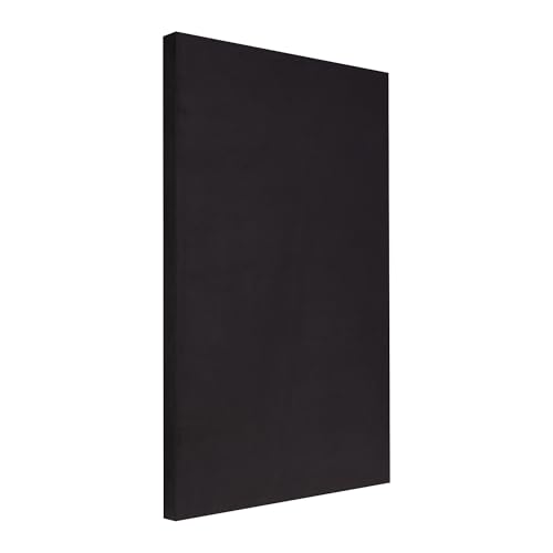 Microsuede Acoustic Panel 24 x 36 x 2 Square Edge Black