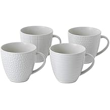 Royal Doulton Exclusively for Gordon Ramsay Maze Grill White Mugs Set of 4