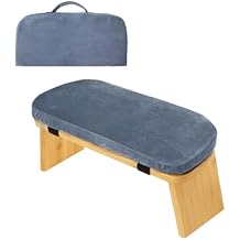 Meditation Bench, Bench for Home, Stable, Stool, Bamboo, Stable for Kneeling Or Sitting, Meditation Stool, Knee Stool, Light Blue