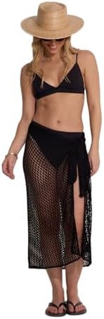 Gottex Womens Beach Life Pareo Wide Crochet Design, Perfect Wrap as a Sarong, Skirt, or Shoulder Cover