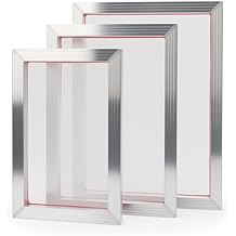 3 Pack Aluminum Silk Screen Printing Frames with 160 Mesh for Screen Printing, 10 x 14 Inch, 8 x 12 Inch, 6 x 10 Inch, Essential for T-Shirts DIY Printing