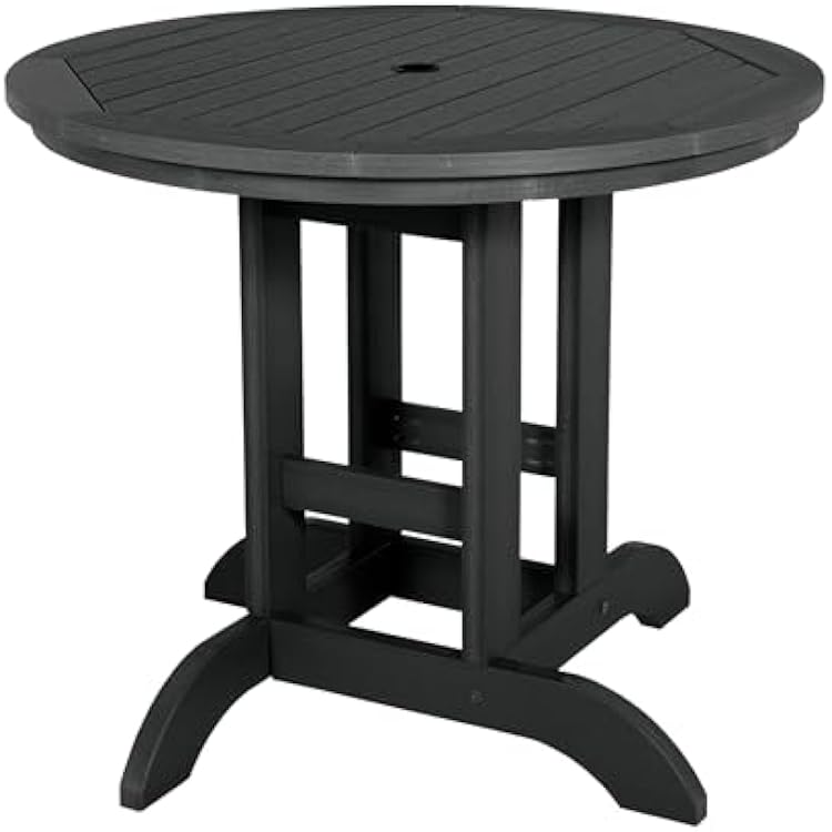 highwood Adirondack 36 Round Dining Table, Black