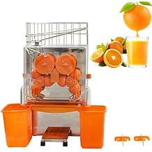 110V 120W Automatic Juice Extractor Commercial Orange Juicer Extractor for 22-30 per Minute Stainless Steel Orange Squee with 2 Peel Collecting Buckets and Pull-Out Filter Box