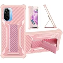Case Compatible for Xiaomi Mi 11x Pro Phone Case Cover [with Tempered Glass Screen Protector] Hybrid Case [Folding Support Magnetic] [Frosted Anti-Fingerprint] Pink