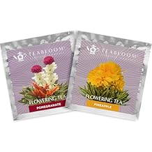 Blooming Tea Flowers - Pomegranate & Pineapple Flowering Teas Each Tea Blossom Can Be Steeped Multiple Times (2-Pack)