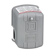 Telemecanique Sensors 9013FSG2J24 Air-Pump Pressure Switch, NEMA 1, 40-60 psi Pressure Setting, 20-65 psi Cut-Out, 15-30 psi Adjustable Differential