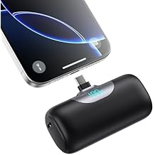 Mini Portable Charger for iPhone 17/16/15 Series,Upgraded 5500mAh PD Fast Charging USB-C Power Bank,Travel Pocket Size Portable Phone Charger for iPhone17/17Pro/17Pro Max/Air/16/15,Samsung,Android etc