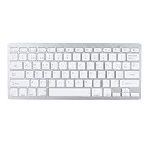 Diyeeni Bilingual Keyboard Portable Thin for German French Spanish Italian Keyboard, Bluetooth Keyboard Compatible with iOS, Android, OS (Spanish QWETZ Layout)