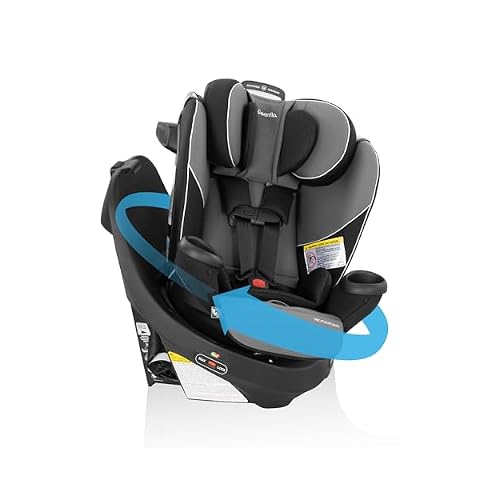 Evenflo Revolve360 Extend Convertible Car Seat with 360 Degree Rotation, Extended Rear-Facing, Forward-Facing, Booster Mode, and Secure Latch Install, Amherst