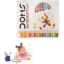 Doms FSC 24 Colour Pencil Flat TIN