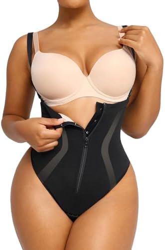 SHAPELLX Shapewear Tummy Control Womens High Waist Body Shaper Thong Butt Lifting Shapewear Bodysuit Colombianas