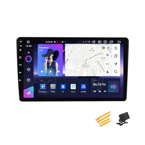 Android 13 Car Stereo Bluetooth CarPlay 2 DIN Touch Screen Compatible with Chery A3 2008~2010 9In QLED Display Car Radio with Navigation Android Auto FM RDS SWC,8 Core NF7 8G256G