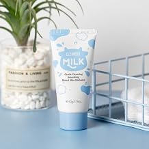 Milk Facial Cleanser - Gentle Nourishing Face Wash, Deep Pore Refinement & Moisturizing Face Wash, Gentle Foaming Cleanser for All Skin Types - 50g1.76oz
