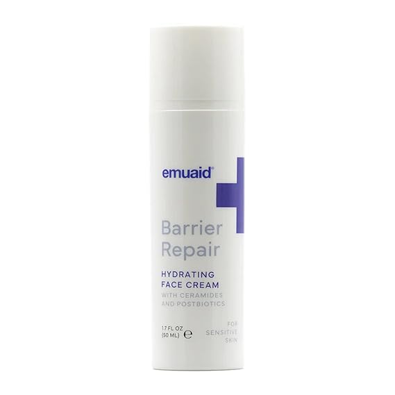 emuaid Barrier Repair Hydrating Face Cream, Deeply Hydrating Moisturizer for Sensitive Skin, Facial Moisturizer, Face Cream with Ceramides, Postbiotics & Antioxidants, 1.7 oz