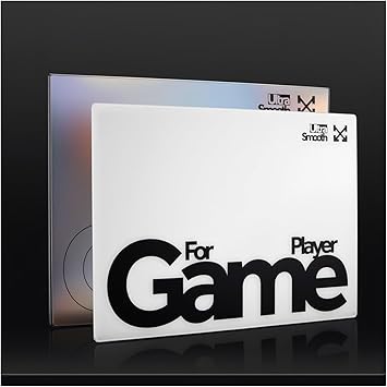 Tempered Glass Gaming Mouse Pad, 15.7x11.8in 1.8mm Ultra Thin, Micro-Etched Surface, Anti-Slip Base, Scratch Resistant, for Esports & Office, Compatible with Optical Laser Mice White
