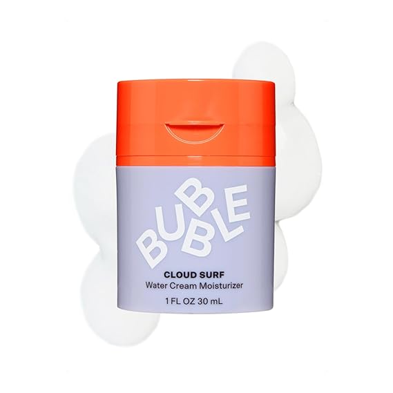 Bubble Skincare Cloud Surf Water Cream Moisturizer - Mattifying & Hydrating Moisturizer for Oily Skin - Lightweight Travel Face Moisturizer to Help Minimize Pores - Normal to Combination Skin (30ml)