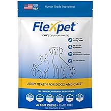 Hip & Joint Supplement for Dogs & Cats with Cetyl Myristoleate, Glucosamine, Collagen, MSM - Max Strength Joint Support for Mobility, Senior Pets, Large Breeds - Trial Pack (Bacon/Cheese)