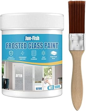 Frosted Glass Spray Paint, Window Frost Spray, Frosted Glass Spray, 100ml Frosted Glass Paint for Home, Office, Bathroom, Indoor & Outdoor Use (Photo Color)