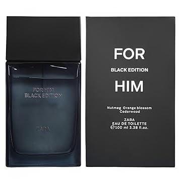 Zara For Him Black Edition Cologne for Men EDT Eau De Toilette 100 ML 3.4 FL OZ
