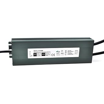LED Driver 12V 400W Waterproof IP67 Power Supply Transformer, 90-130V AC to 12V DC Low Voltage Output, LED Transformer with 3-Prong Plug Cable for LED Light, Computer Project, Outdoor Light