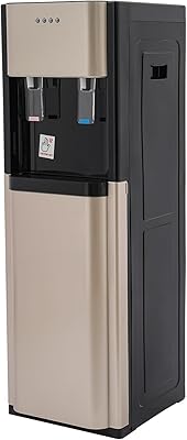 Bottom Loading Water Cooler Dispenser Floor Standing Water Cooler for 5 Gallon Bottles, Empty Bottle Indicator, Hot90℃194℉, Cold13℃55℉ Water Dispenser for Office, Home, Living Room Gold