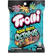 Trolli Brite Octopus Gummy Candy, 4.25 Ounce (Pack of 12)