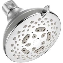 HOTEL SPA - Shower Head High Pressure with High Flow Showerhead - 4.25 Inch Rain Shower Head - Chrome Shower Heads, 7-Setting, French Designer Collection, Showerspa (Chrome)