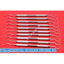 10 X German Premium Sickle Dental Scaler Probe Explorer Probe NO5 STINLESS CYNAMED