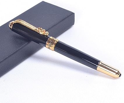 Gullor Advanced Jinhao 1000 Fountain Pen Black with Golden Dragon Buckle