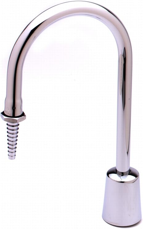 T&S Brass BL-4750-03 Lab Turret, Rigid Gooseneck, Serrated Tip, 3/8-Inch Ips Female Inlet