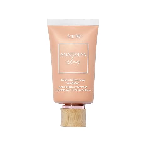 tarte Amazonian clay 16-hour full coverage foundation Matte Finish Foundation with Amazonian Clay & Vitamin E for Hydration & Smooth Looking Skin, Vegan & Cruelty Free