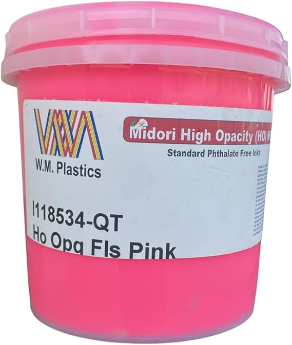 Plastisol Ink for Screen Printing-Quart Fluorescent Pink