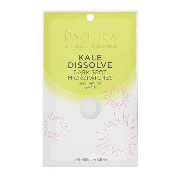 Pacifica Dark Spot Dissolving Micropatches Microneedling Dots with Niacinamide, Tranexamic Acid & Kale to Fade Post-Acne Marks and Age Spots, Brightening Patch Treatment, Clean Vegan Skincare