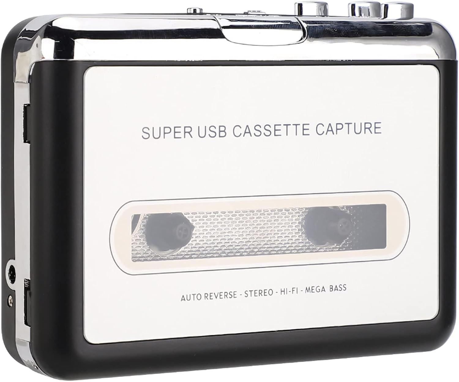 Yctze Portable USB Cassette to MP3 Converter, Tape to CD Audio Music Player Capture, Stereo Sound Quality for Vintage Cassette Enthusiasts