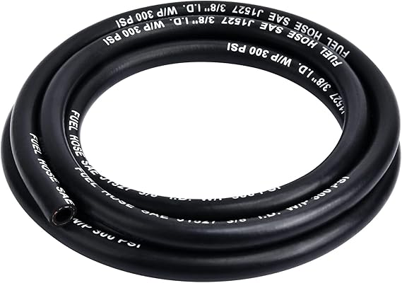 EVIL ENERGY 3/8 Marine Fuel Line Hose Type A1-15 Rubber 10FT SAE J1527