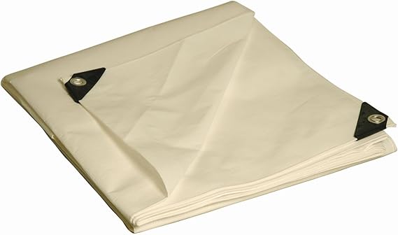 18x24 Multi-Purpose White Heavy Duty DRY TOP Poly Tarp (18'x24')