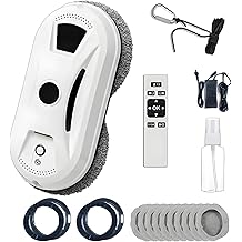 Automatic Smart Window Cleaning Robot, 2800pa Dual Suction for Streak-Free Shine, Drop Protection & 3 Cleaning Modes with Auto Path Planning, Window Cleaning Robot for High-Rise (White)