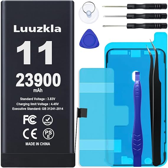 (New Upgrade 23900mAh Battery Compatible with iPhone 11, Super Capacity Battery Replacement Compatible with iPhone 11, with Full Tool Kits-0 Cycle High Capacity-24 Months Service