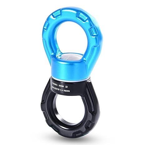 PACEARTH Swing Swivel 35KN Breaking Strength 360 Rotator Safety Rotational Device Hanging Accessory for Rock Climbing, Hanging Hammock, Web Tree Swing, Aerial Dance, Childrens Swing Spinner Hanger