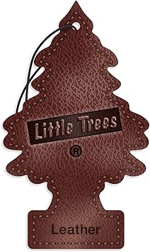 LITTLE TREES Car Air Freshener | Hanging Paper Tree for Home or Car | Leather