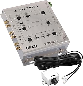 Hifonics HFXR 2-Way/3-Way Active Crossover, Car Audio Crossover with Remote Bass Control