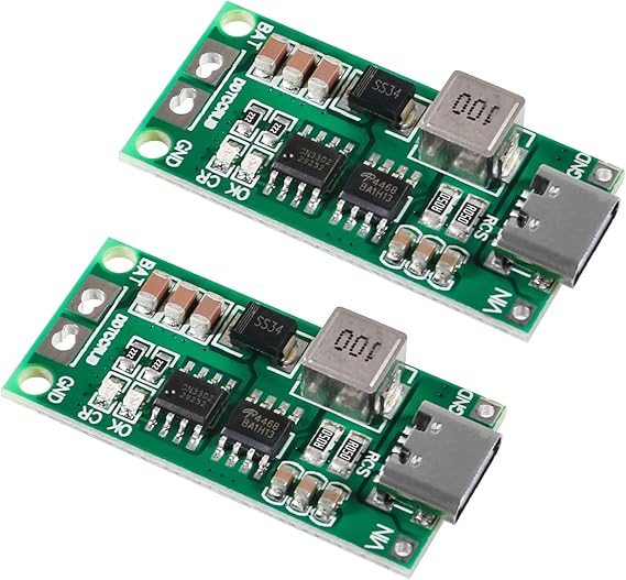 2PCS 2S 4A Type-C USB Lithium Li-ion Battery Charging Protection Board Boost Charging Module DC 8.4V 12.6V 16.8V