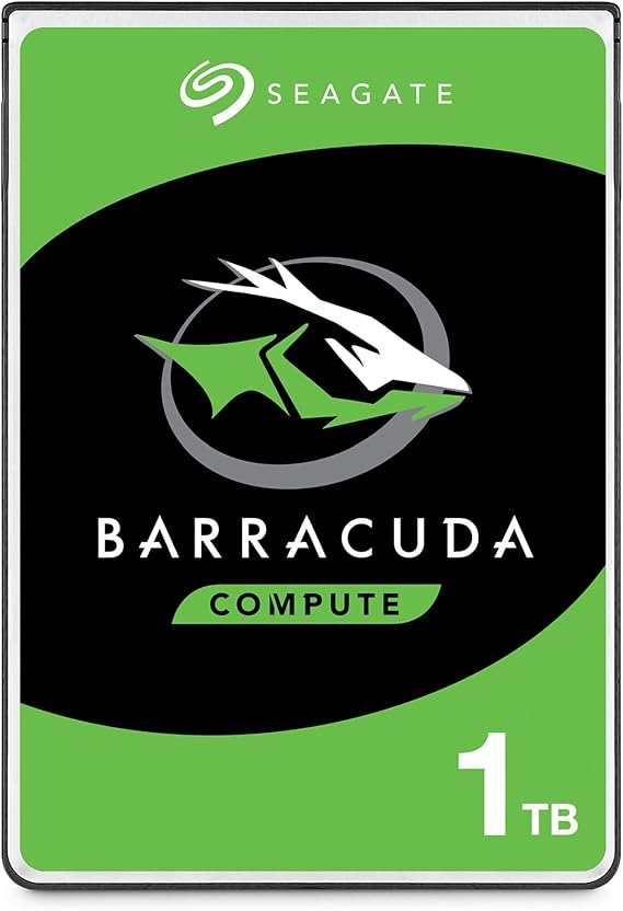 Seagate BarraCuda 1 TB Internal Hard Drive HDD 3.5 Inch SATA 6 Gb/s, 7,200 RPM, 64 MB Cache for Computer Desktop PC (ST1000LM048)