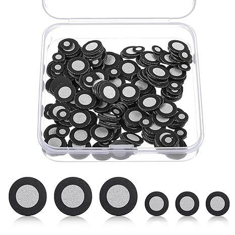 Kingdder 300 Pcs 3D Magnetic Tracking Dot for Scanner Scanning Reference Point Marker Diffuse Reflection Positioning Targets for 3D Scanning (Inner 3.0/6.0 mm Outer 6/10 mm)