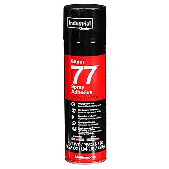 3M Super 77 Multipurpose Permanent Spray Adhesive Glue, Paper, Cardboard, Fabric, Plastic, Metal, Wood, Net Wt 16.75 oz