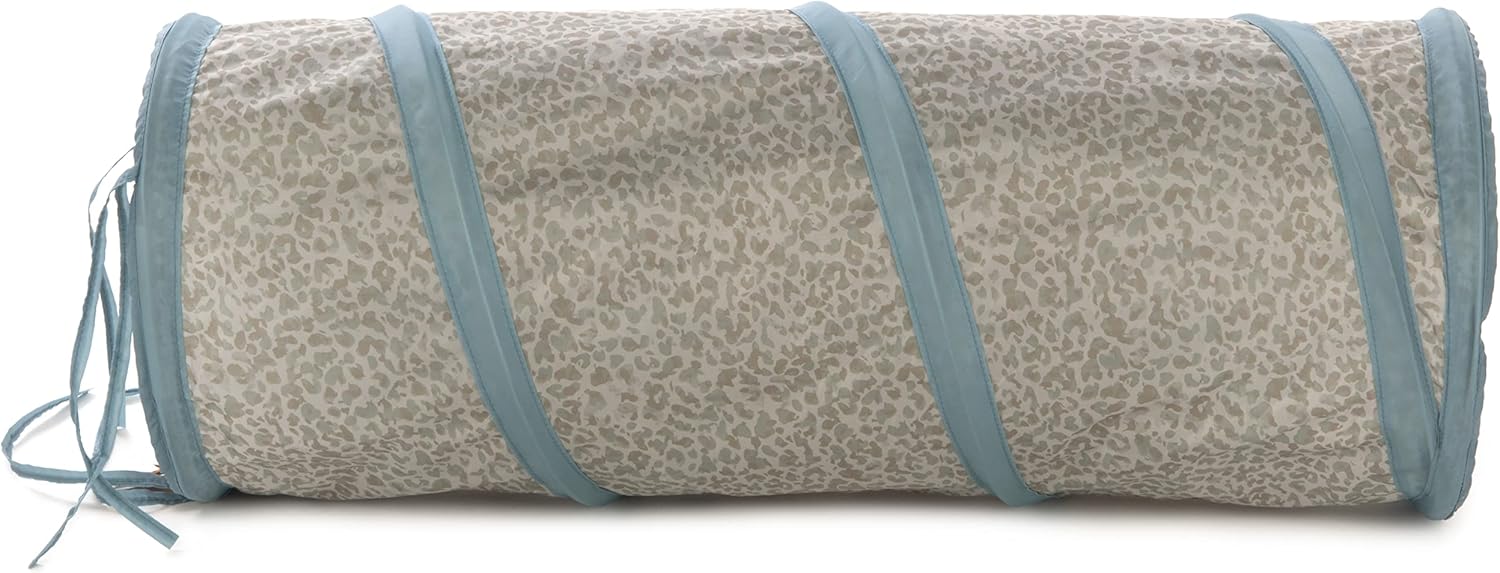 Petlinks Twinkle Tunnel Light Up Activity Tunnel with Feather Toy for Cats & Kittens, Battery Powered, Fun & Engaging Play, Encourages Exercise - GrayBlue, One Size
