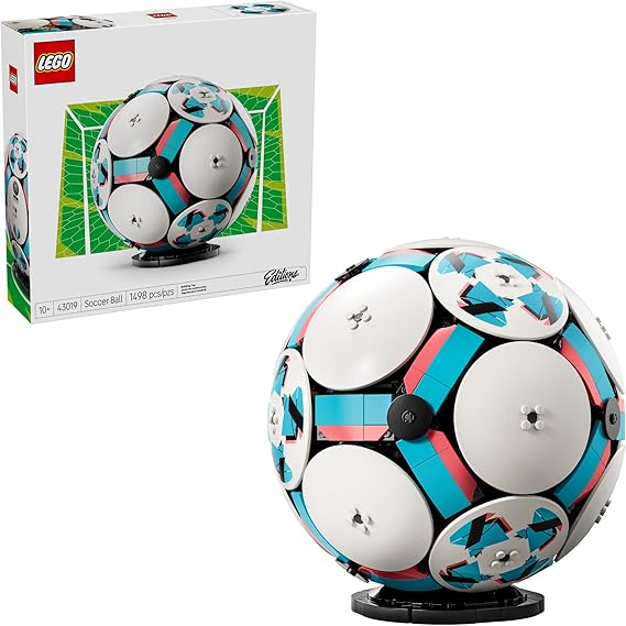LEGO Editions Soccer Ball - Building Toy for Kids - Collectible Sports Decor for Boys & Girls, Ages 10+ Includes Micro Stadium - Gift for Father's Day - 43019