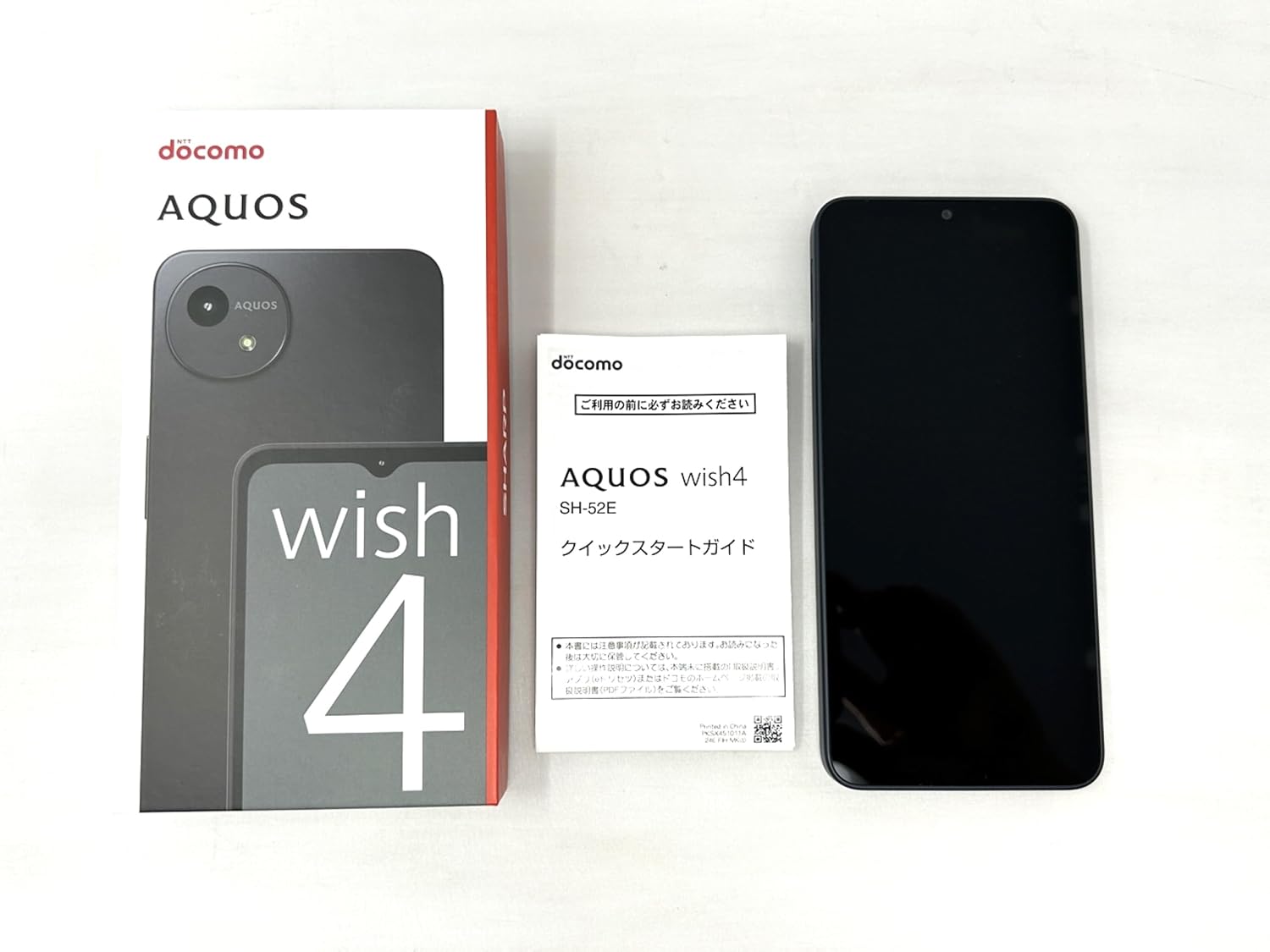 SIM-free AQUOS wish4 SH-52E Black docomo model SIM-free