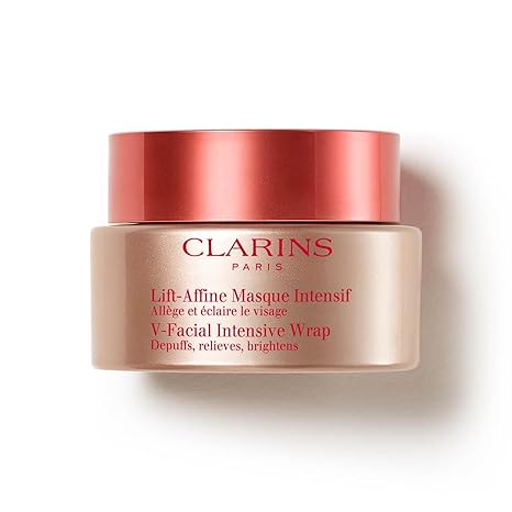 Clarins V-Facial Intensive Wrap Face Mask | Award-Winning Facial Contouring Mask | Visibly Reduces Puffiness and Swelling Caused by Stress,Heat and Hormonal Changes | Promotes Even Skin Tone | 2.5 Oz